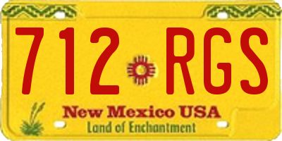 NM license plate 712RGS