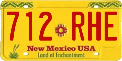 NM license plate 712RHE