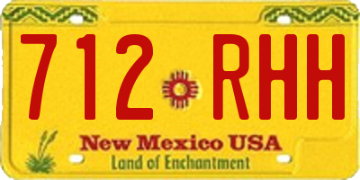 NM license plate 712RHH