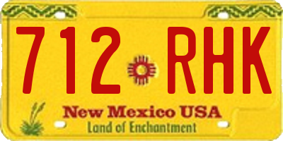 NM license plate 712RHK