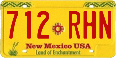 NM license plate 712RHN