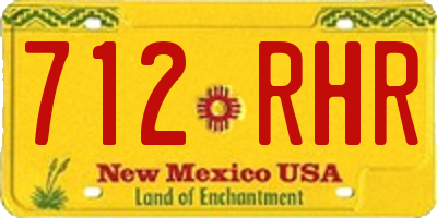 NM license plate 712RHR