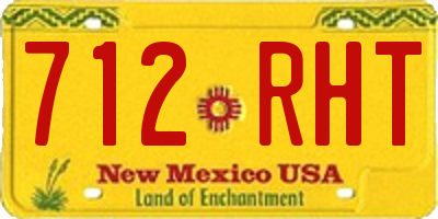NM license plate 712RHT