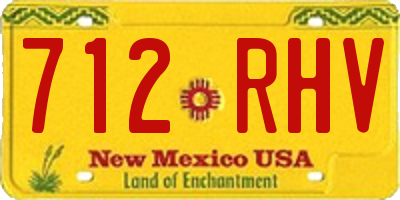 NM license plate 712RHV