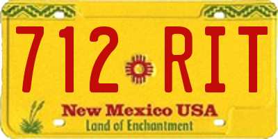 NM license plate 712RIT