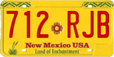 NM license plate 712RJB