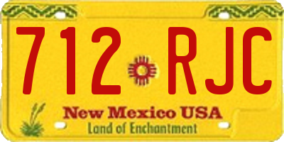 NM license plate 712RJC