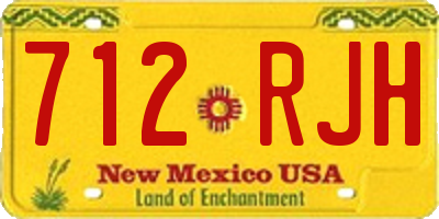 NM license plate 712RJH