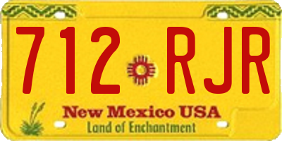 NM license plate 712RJR