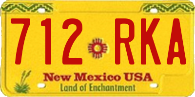 NM license plate 712RKA