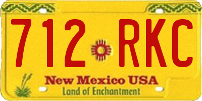 NM license plate 712RKC