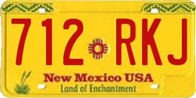 NM license plate 712RKJ
