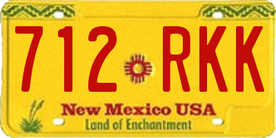 NM license plate 712RKK
