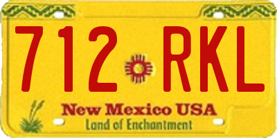 NM license plate 712RKL