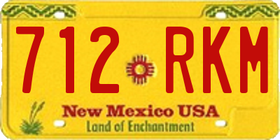 NM license plate 712RKM