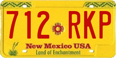NM license plate 712RKP