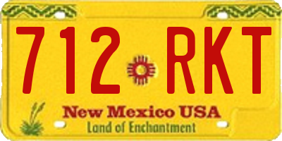NM license plate 712RKT