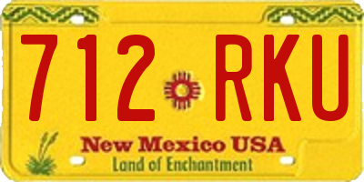NM license plate 712RKU