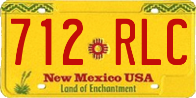 NM license plate 712RLC