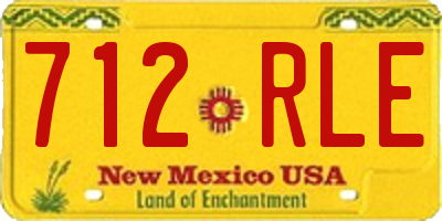 NM license plate 712RLE