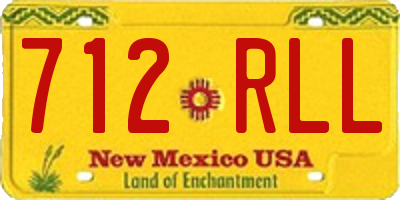 NM license plate 712RLL