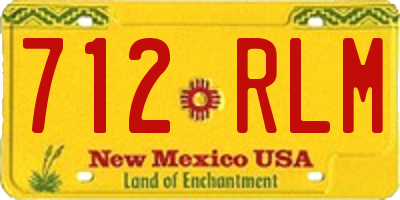 NM license plate 712RLM