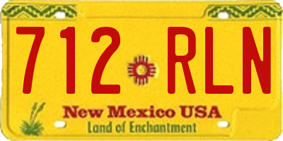 NM license plate 712RLN