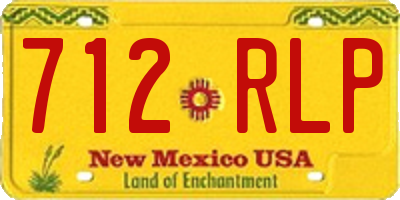 NM license plate 712RLP