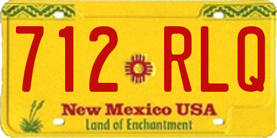 NM license plate 712RLQ