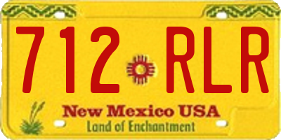 NM license plate 712RLR