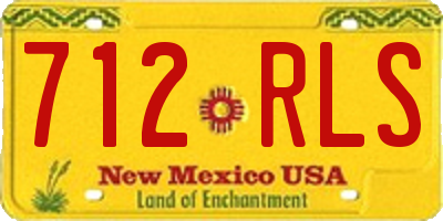 NM license plate 712RLS