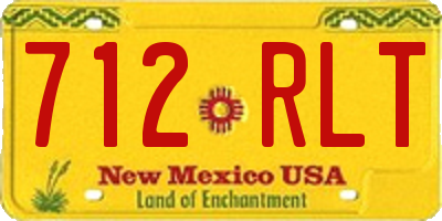 NM license plate 712RLT