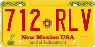 NM license plate 712RLV