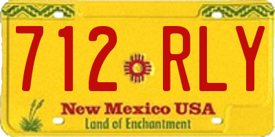 NM license plate 712RLY