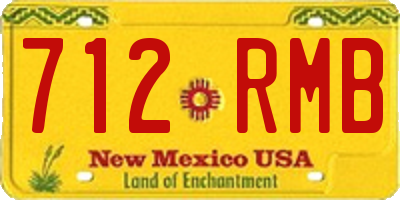 NM license plate 712RMB