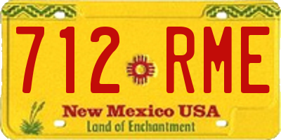 NM license plate 712RME