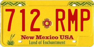 NM license plate 712RMP