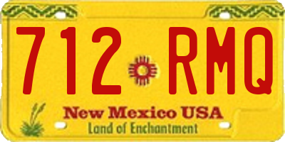 NM license plate 712RMQ