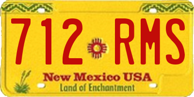 NM license plate 712RMS