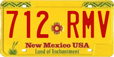 NM license plate 712RMV