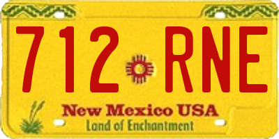 NM license plate 712RNE