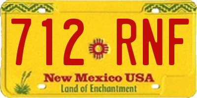 NM license plate 712RNF