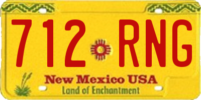 NM license plate 712RNG
