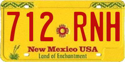 NM license plate 712RNH