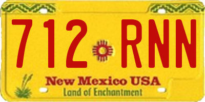 NM license plate 712RNN