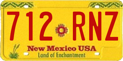 NM license plate 712RNZ