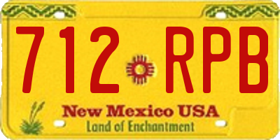 NM license plate 712RPB