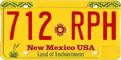 NM license plate 712RPH