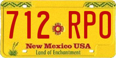 NM license plate 712RPO