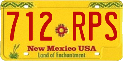 NM license plate 712RPS